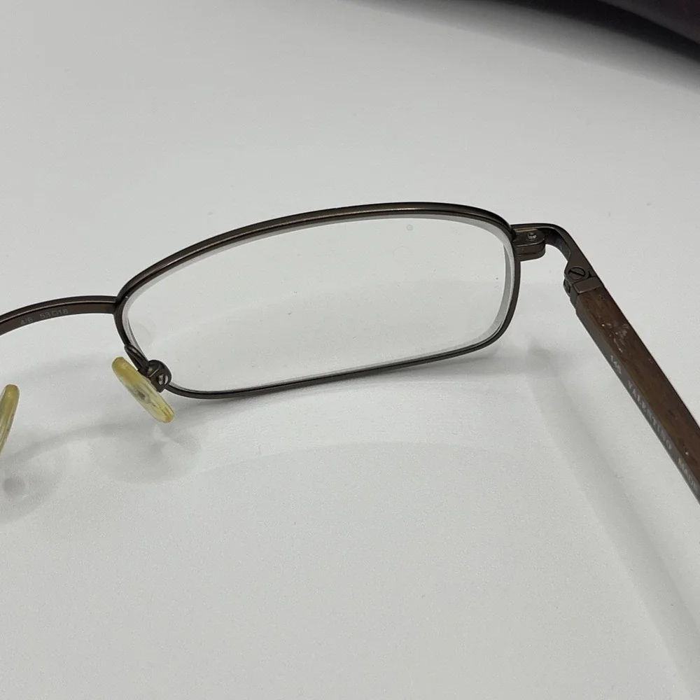 Valentino Eyeglasses 1153 Brown/Wood 0ZR8 145 4/6 53-18 W Y2K Metal Frame‎ Bratz